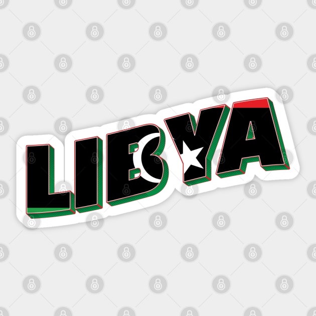 Libya Vintage style retro souvenir Sticker by DesignerPropo